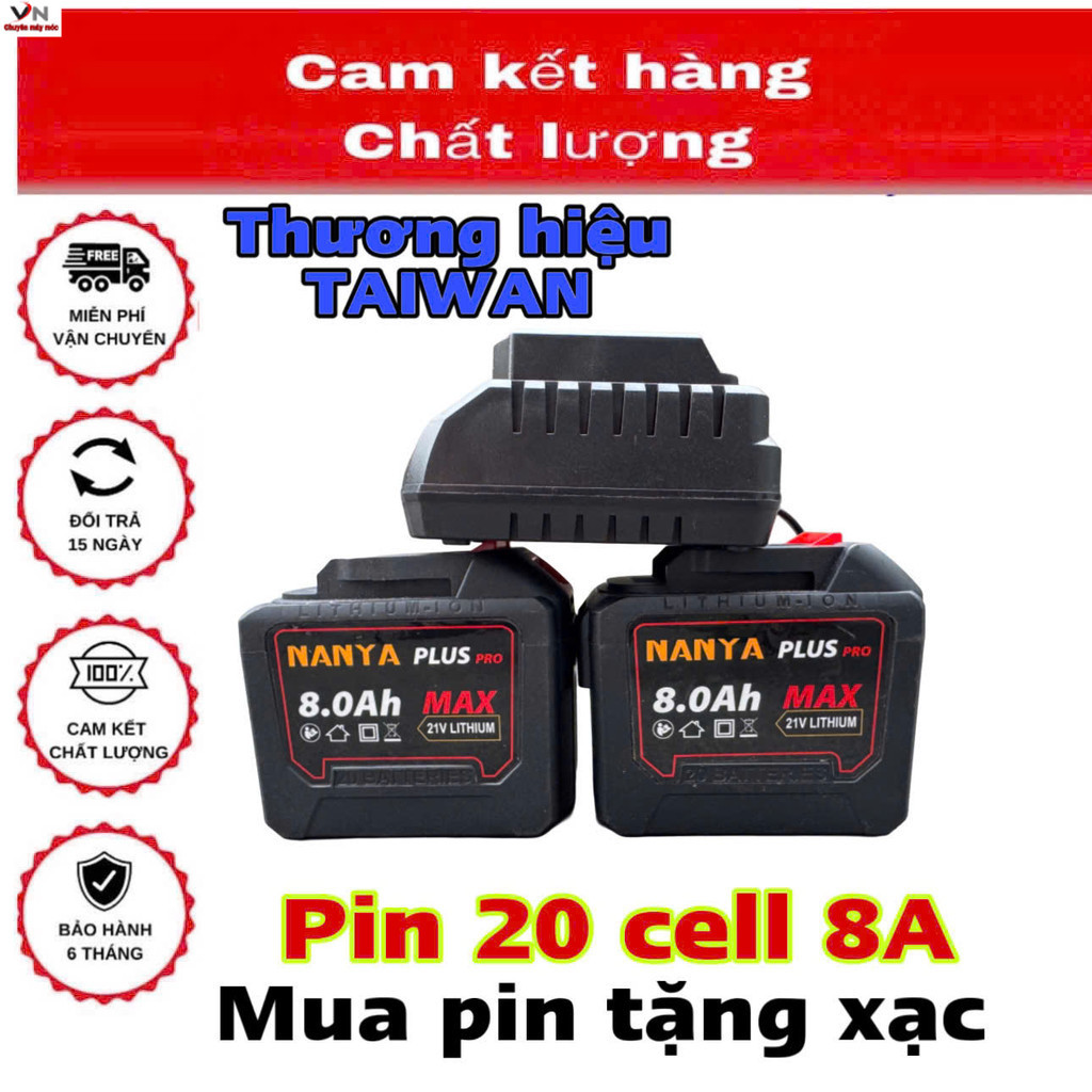 Pin 20 Cell NANYA MAKITA ĐÀI LOAN , Chống Ngắt Tải, Vỏ Chống Sốc Dùng ...