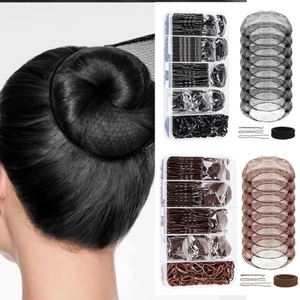 Bộ tạo kiểu tóc Yoo 260 miếng có dây buộc tóc Dây buộc tóc co giãn và lưới tóc
