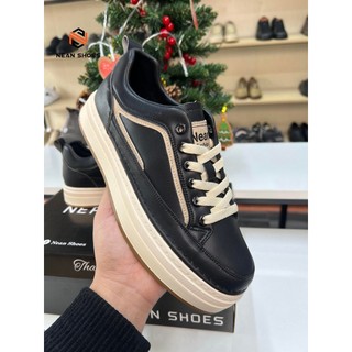 Giày nam NA3290 3 màu cổ lửng da Microfiber, cao 4cm đế cao su đúc, đi êm không đau chân. Shoes Đế Bằng