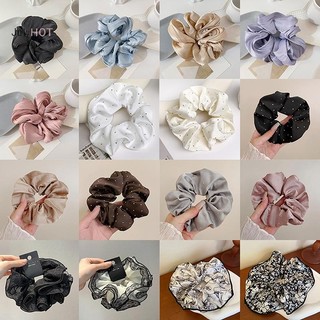 JULYHOT 2025 Xuân Hè Phong Cách Mới Nữ Lụa Satin Scrunchies Hàn Quốc Nữ Cô Gái Co Giãn Tóc Đuôi Ngựa Giữ Phụ Kiện Tóc Massivedeals