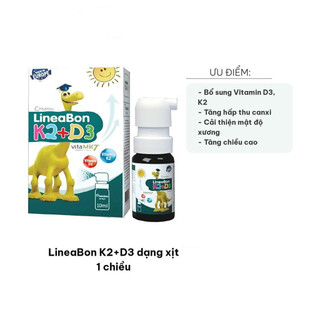 [DATE 09/2027] Vitamin K2 D3 LineaBon Spray, Phát Triển Chiều Cao Chắc Khỏe Xương ( Dạng Xịt 10ml)
