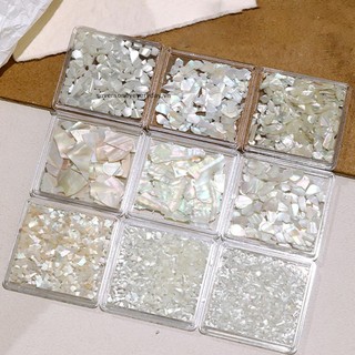 [savemoneyeveryday] 1 Hộp Aurora Flakes Abalone Nails Charm Mỏng Tự Nhiên Không Đều Lát Đá Sequin Làm Móng Tay Nghệ Thuật Trang Trí Salon DIY [vn]