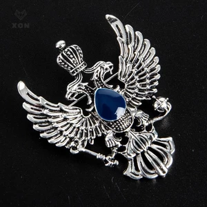 XON Ghim Cài Áo Hình Cánh Đại Bàng / Vương Miện Bằng Kim Loại Kiểu Vintage Cho Nam
