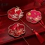 BT Trung Quốc Retro Chúc May Mắn Quạt Cưới Cầm Tay Hoa Quạt Có sels Cổ Tinh Tế Mặt Dây Chuyền Quà Tặng VM