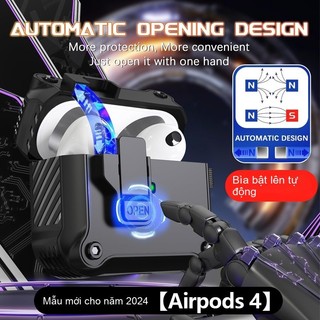 Vỏ tai nghe cơ học siêu bền chống sốc chống trầy, bảo vệ toàn diện cho AirPods 4 2 3 Pro Pro 2 Pro 3