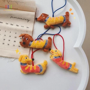 Dachshund Sang Trọng Búp Bê Hoạt Hình Nhồi Bông Chó Con Móc Khóa Mặt Dây Chuyền Ba Lô Quyến Rũ Túi Đáng Yêu Trang Trí Quà Tặng Trẻ Em LMWU