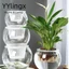 YYLINGX Chậu hoa hấp thụ nước, Đồ dùng làm vườn bằng thủy tinh Chậu hoa hấp thụ nước lười biếng, Chậu trồng thủy canh tự tưới nước chất lượng cao