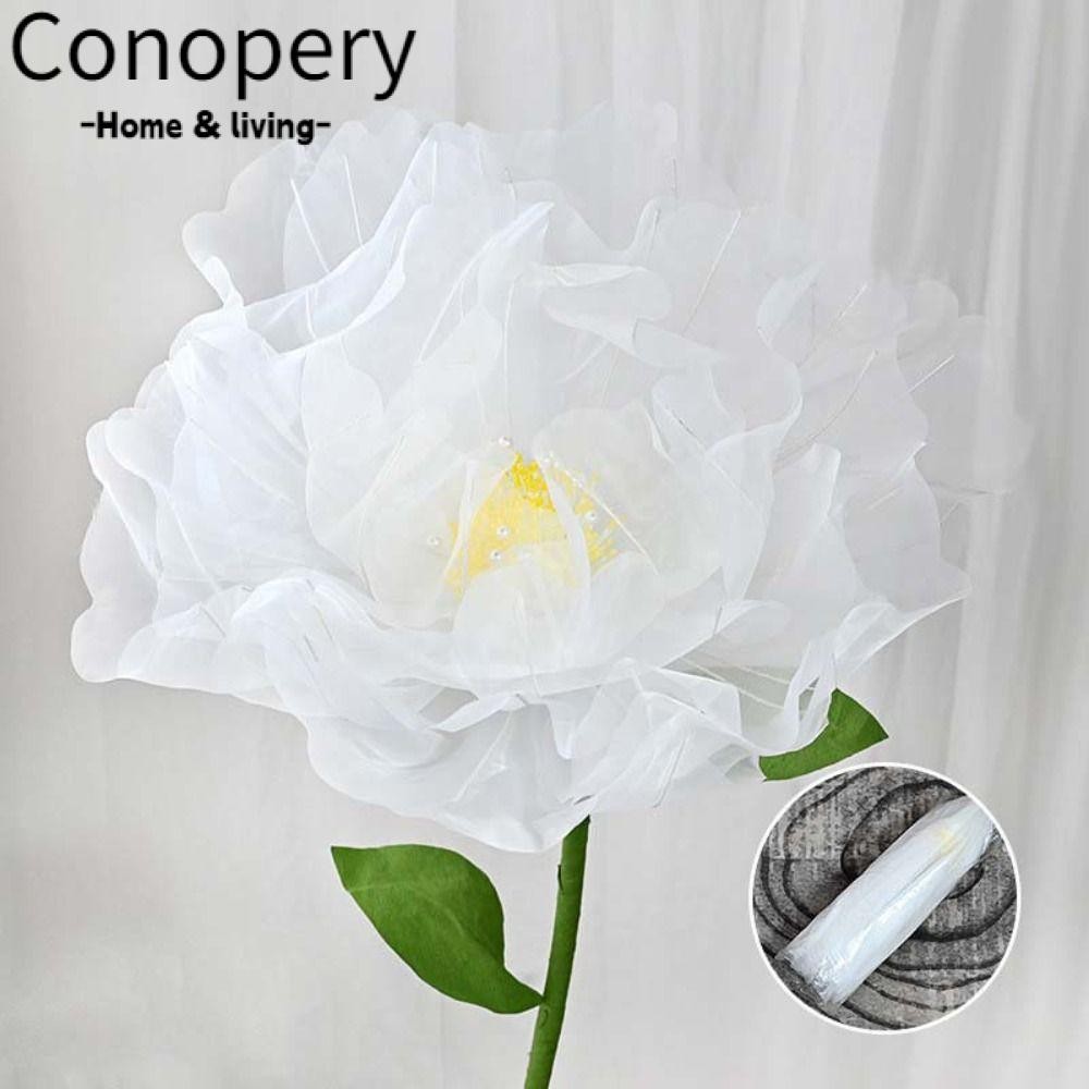 CONOPERY Hoa Mô Phỏng Lớn, Hoa Mẫu Đơn Rỗng, Màn Hình Cửa Sổ Treo Gạc ...