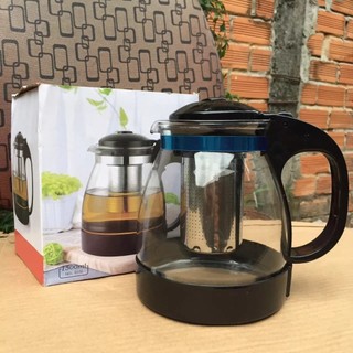 Bình Lọc Trà Thủy Tinh 1300ml Sang Trọng - CÓ LỖ LỌC TRÀ INOX