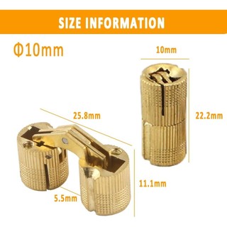 8mm Đồng Thau Vô Hình Bản Lề Đồng Nguyên Chất Ẩn giấu Bản Lề Cho tự làm Hộp Trang Sức Hộp Quà Tặng Bàn Làm Việc 10mm 4 cái phù hợp dùng trong gia đình xưởng sửa chữa và mang theo tiện lợi