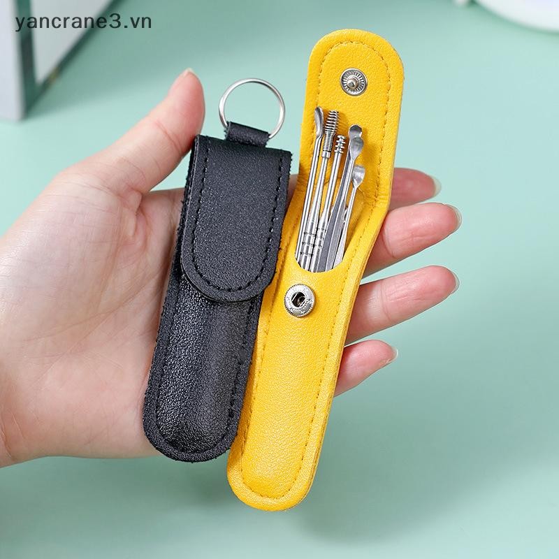 {YAN3} 6 Cái / bộ Dụng cụ lấy ráy tai Dụng cụ lấy ráy tai bằng thép không gỉ Dụng cụ xỏ lỗ Earwax Curette Spoon Care Ear Clean Tools {yancrane3.vn}