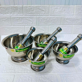 [Giá Xưởng] Bộ Cối Chày Inox 304 Giã Tiêu, Tỏi, Gia Vị Tiện Lợi, Bền Đẹp Dễ Vệ Sinh