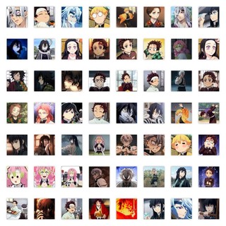 59 Chiếc Anime Demon Slayer Dán Chống Thấm Nước Trang Trí Laptop Đàn Guitar Hành Lý Điện Thoại Miếng Dán Đồ Chơi