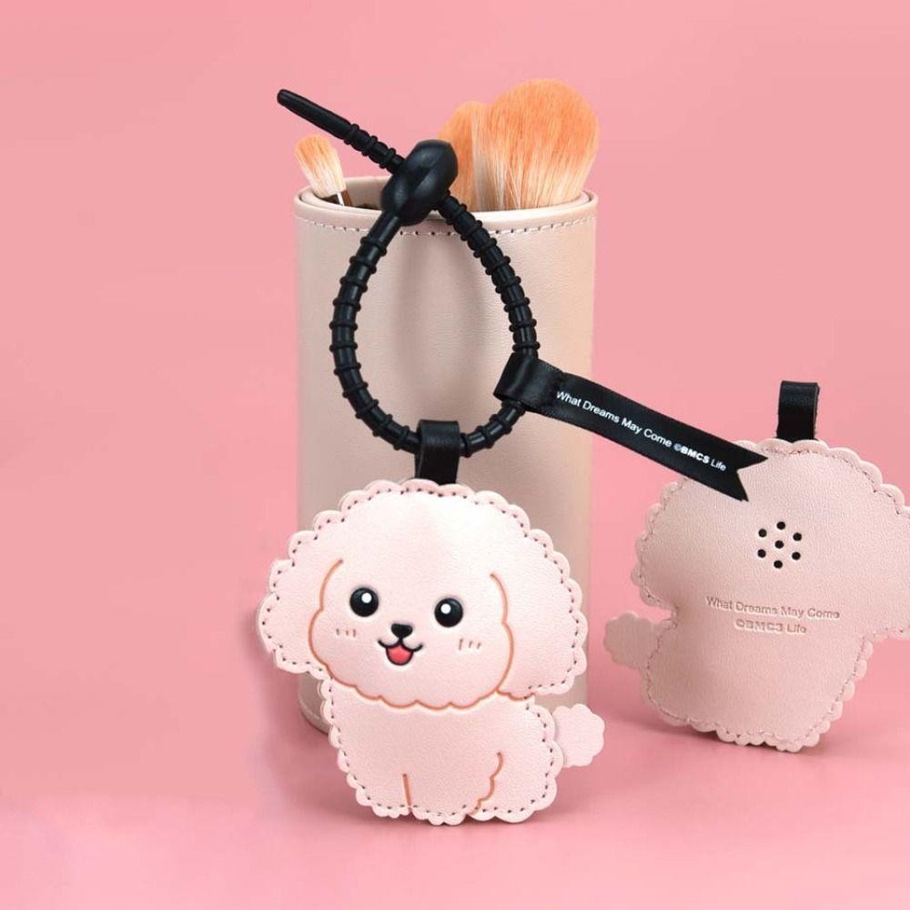 Móc khóa chó con HOBBYIN, Pinch dễ thương được gọi là Bibi Puppy Puppy Puppy Mặt dây chuyền, Âm thanh sáng tạo Da PU Corgi Túi Mặt dây chuyền Người lớn Trẻ em