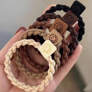 Giá Trị Cao Người Lớn Mặt Cười Dây Buộc Tóc Phong Cách Dày Xoắn Bền Dây Cao Su Mũ Đội Đầu Nữ Bóng Ngọt Ngào Tóc Phụ Kiện Tóc 5.21 UYOB