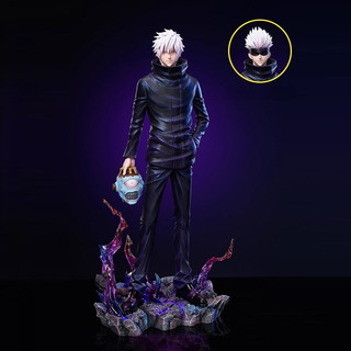 33cm Lx Jujutsu Kaisen Gojo Satoru Nhân vật hành động Pvc với 2 đầu
