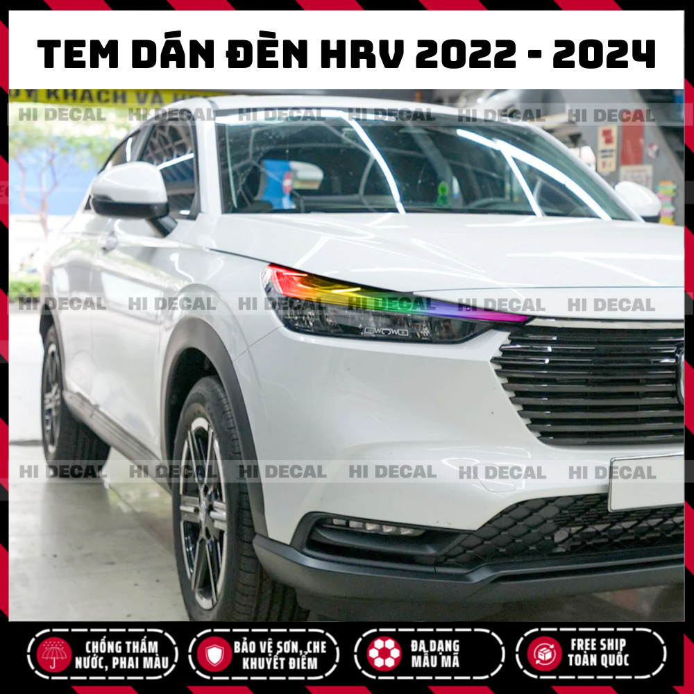 Tem dán đèn HRV 2022 2023 2024, decal trang trí đèn HRV chống nước bền màu