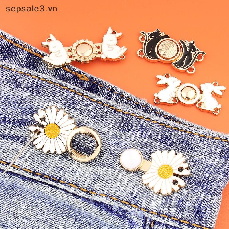 # Vn # Jeans Khóa thắt lưng Đóng thắt lưng Thắt chặt nút thắt lưng Chân kim loại có thể tháo rời Kẹp thắt lưng có thể điều chỉnh Đồ trang trí eo Nút váy Quần áo Quần jean Phụ kiện.