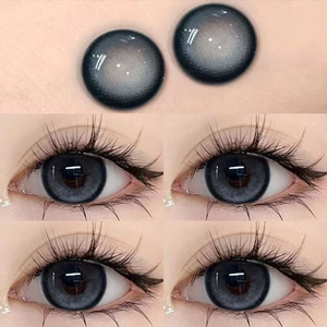 1 Cặp Kính Áp Tròng k4 Màu Xám Đen 14.5mm Thoải Mái Thích Hợp Cho Trang Điểm YX116