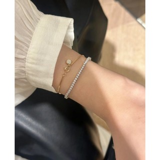 Vòng Tay Vàng Nữ Kim Cương Đơn Dây Chuyền Bạc Bong Bóng Xương Rắn Đơn Giản Handmade Trang Sức Sinh Viên Trang Sức Quà Tặng