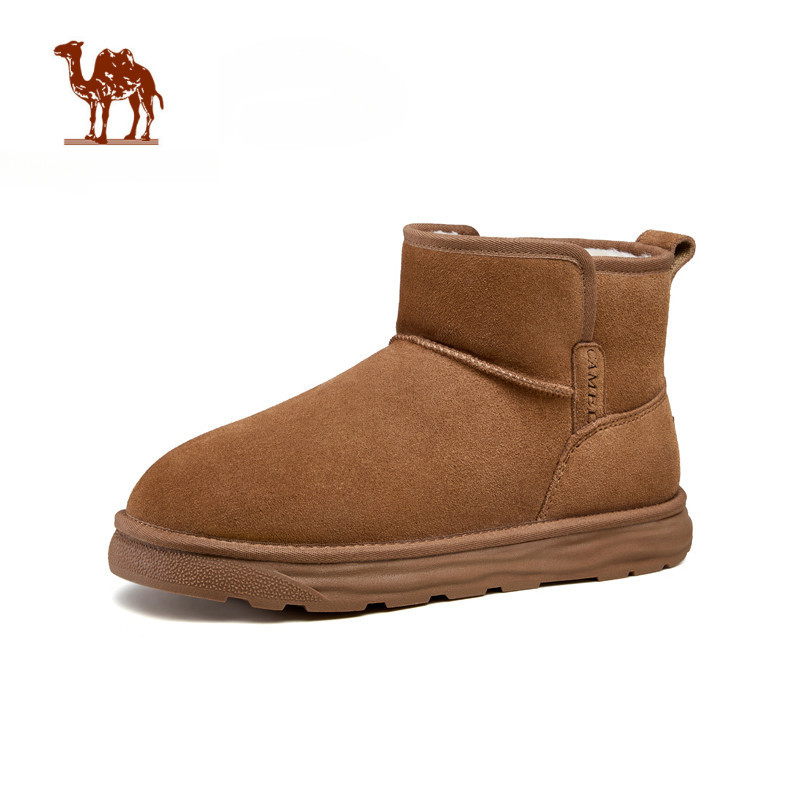 Ảnh Giày bốt tuyết nam CAMEL CROWN Plus Nhung đế dày nâng cao ngón chân tròn Giày Cotton thông thường 1