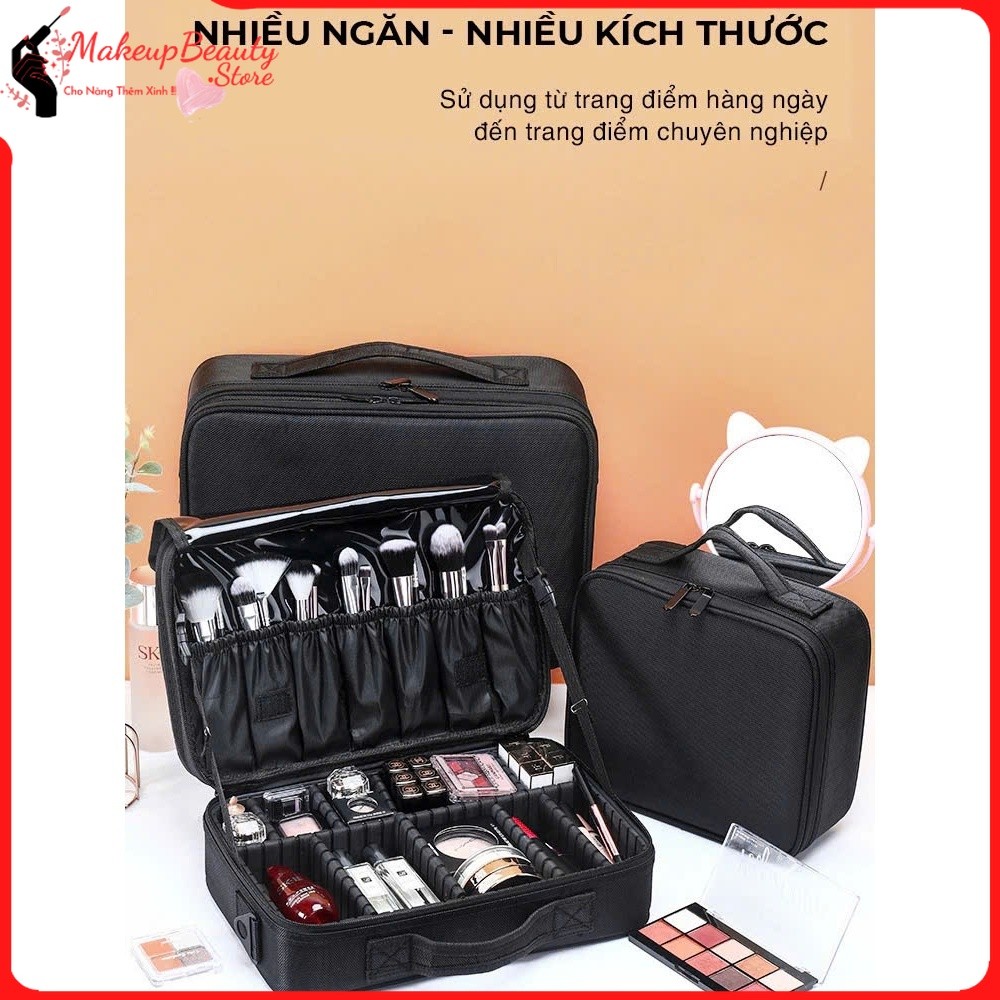 Cốp Đựng Đồ Makeup Đồ Nail MS 388 - Size Lớn, Đeo Chéo/2 Vai, Phân Ngăn Tiện Lợi
