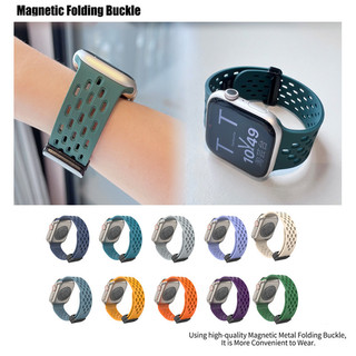 Dây đeo từ tính silicon thể thao cho iwatch Ultra 49mm Series 10 46mm 42mm 44 45 SE 40 41 42 38 mm