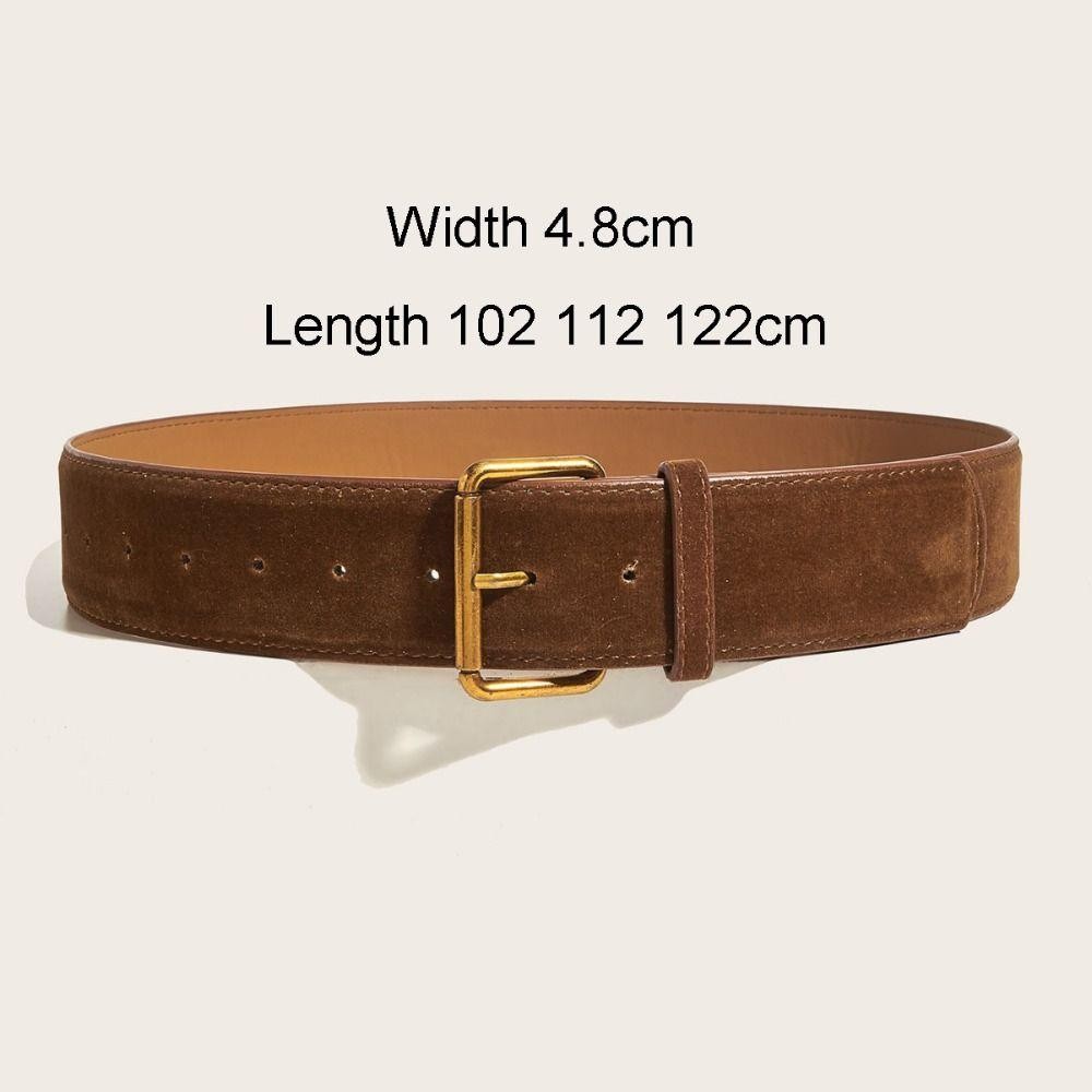 Thắt lưng da lộn HOBBYIN khóa chốt, thiết kế sang trọng, hợp thời trang dành cho nữ