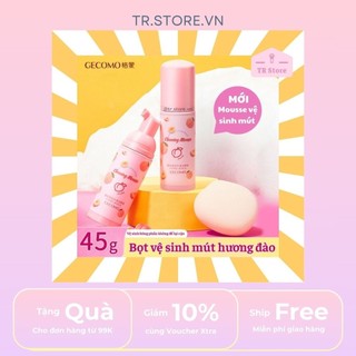 Bọt Mousse Vệ Sinh Cọ Mút Trang Điểm Gecomo Mùi Hương Đào – Rửa Dụng Cụ Trang Điểm Bằng Bọt Mịn