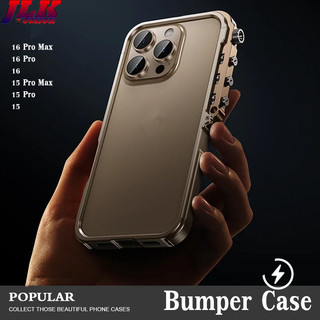 [Jlk] Ốp Khung Kim Loại Cho iphone 16 15 Pro Max Cơ Khí Hợp Kim Nhôm Chống Sốc Vỏ Bảo Vệ Cho iphone 16promax Ốp Lưng