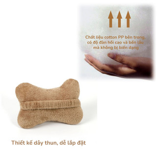 Gối Tựa Đầu Cổ Ô Tô và Ghế Văn Phòng Hình Gấu Bông, Trang Trí Nội Thất Xe Hơi Thoải Mái, Dễ Thương