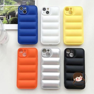 Ốp điện thoại 3D Down Jacket mới cho Redmi Note 12 12R 12S Pro Plus Turbo A4 A3 Pro A3X A2 A2 Plus Turbo 4 Vỏ màu trơn Bạc Đen Trắng Cặp đôi Vỏ mềm chống rơi