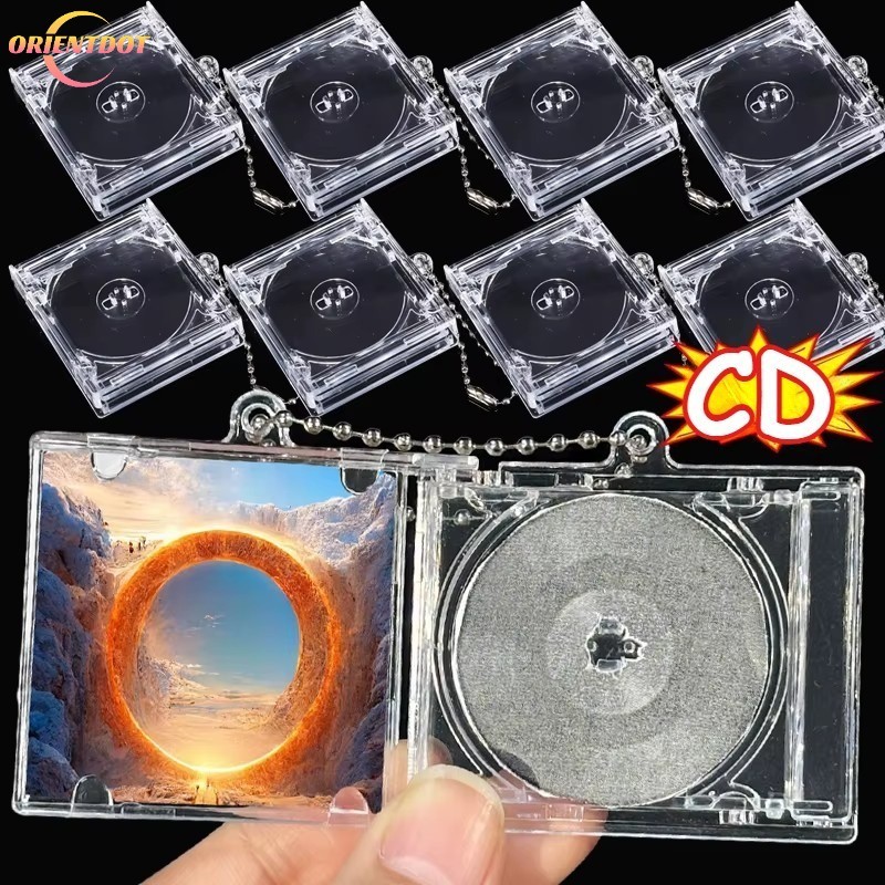 1/3/5 chiếc sáng tạo độc đáo CD Box Keychain - DIY Mini Music Album Key Pendant