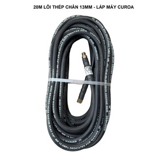 Dây Rửa Xe Áp Lực Cao LÕI THÉP 10,15,20m ren 13mm, ống dây xịt rửa xe cho máy curoa kéo