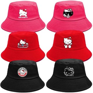 Hello Kitty Mũ Xô Mũ Trẻ Em Mùa Hè Mặc Hoạt Hình Mũ Câu Cá Du Lịch Đi Biển Mũ Chống Nắng