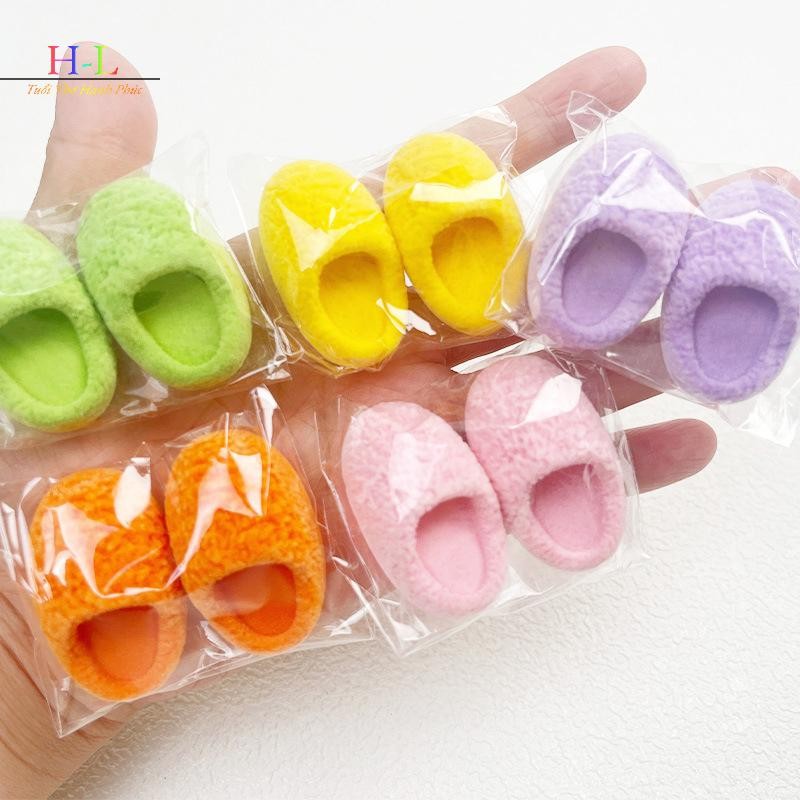 HL 1 / 12 Nhà Búp Bê Mô Phỏng Dép Sang Trọng Mô Hình Nhà Búp Bê Thu Nhỏ Giày Trang Trí Búp Bê Phụ Kiện Trang Phục LMWU