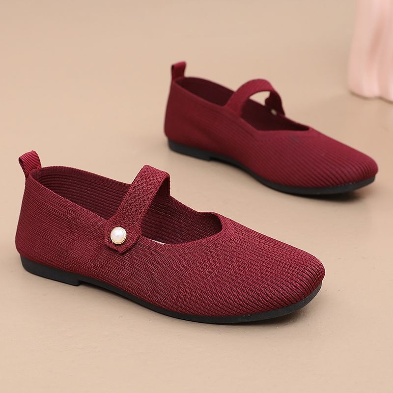 Giày vải Bắc Kinh cũ thoáng khí, đế mềm, chống trơn trượt, slip-on, 25.5.11
