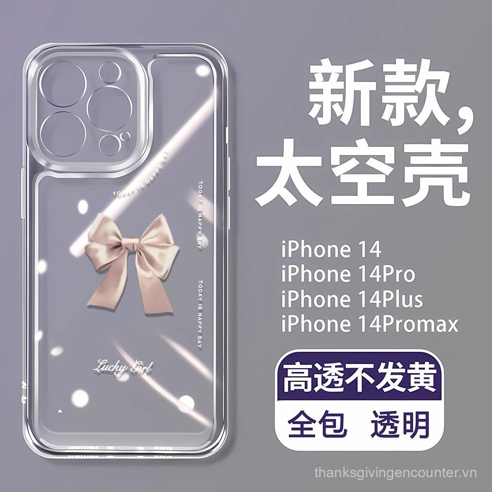 Ốp điện thoại nơ hồng cho Huawei Honor Magic 7 6 5 4 Pro 9X Pro 30S X50i X5 Plus 90 Lite Y9S Mate50 40 30 20 10, trong suốt, chống rơi, không gian