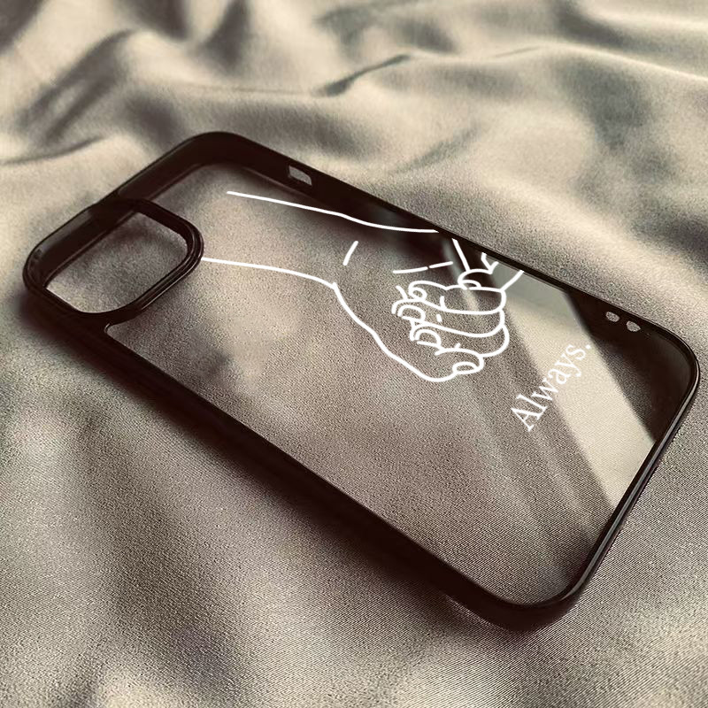 Dành Cho iPhone 11 16 14 15 12 13 Pro Max 16e 8 7 Plus XR X XS Max SE2020 2022 Cặp Đôi Cầm Tay Trong Suốt Silicon Chống Sốc