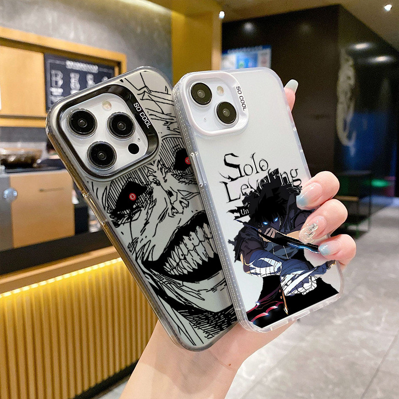 Anime Solo Leveling Cover Cho Samsung Galaxy S25 S24 S23 S22 S20 S21 Ultra Plus S20 FE S25 Edge 5G A51 A71 Shell Cool Print Premium IMD Armor Hard Acrylic Hợp Thời Trang