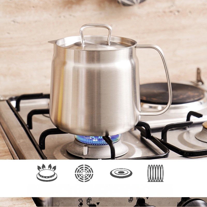 Nồi dầu bằng thép không gỉ 304 dung tích lớn có bộ lọc, Hộp đựng dầu mỡ, Nồi lọc dầu mỡ có bộ lọc cho nồi chiên sâu
