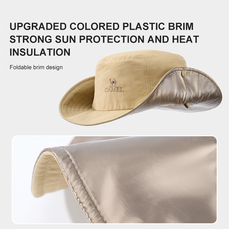 Ảnh Mũ leo núi chống nắng CAMEL CROWN UPF50 + Mũ chống tia cực tím đi bộ đường dài ngoài trời 3