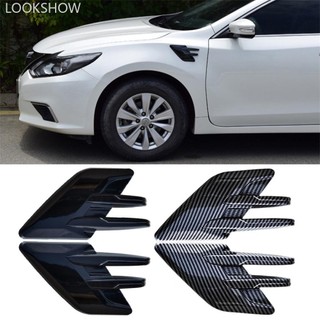 Lookshow 2 Chiếc Kiểu Dáng Xe 3D Cá Mập Gills Xe Bên Lỗ Thông Hơi Giả Miếng Dán Ngoại Thất Ô Tô Lượng Khí Chảy Bên Fender Lỗ Thông Hơi Cánh Viền O9Z2
