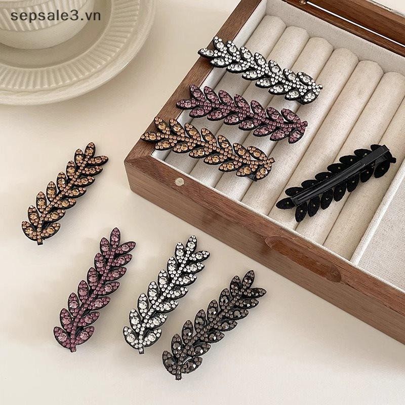 # VN # Phụ Kiện Tóc Thanh Lịch Lấp Lánh Hợp Thời Trang Kẹp Tóc Sáng Kim Cương Giả Barettes Kẹp Tóc Hình Lúa Mì.