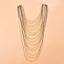 Treeling Vòng Cổ Dài Thác Nước Nhiều Dây Bóng Dây Xích Mặt Dây Chuyền Neckchain Cho Các Bữa Tiệc