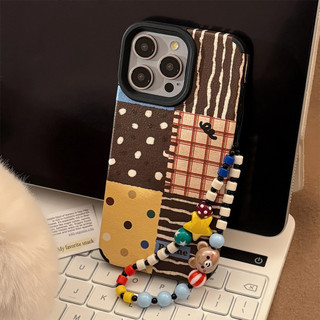 [Sheren] Retro ins Chấm Bi Thích Hợp Cho iphone16 Vỏ Điện Thoại Apple 15pro max Da 14 Dây Treo 13 Vỏ Bảo Vệ Mềm