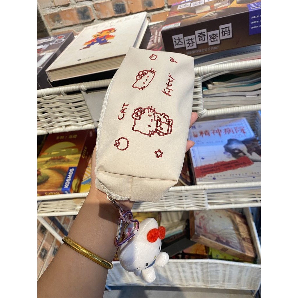 Moweikadi INS Thêu Hello Kitty Hoạt Hình Hộp Bút Chì Cô Gái Dễ Thương ...