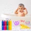 GREAT 6 Cái Bút chì phòng tắm, Đồ chơi Graffiti có thể xóa được nhiều màu, Bút Doodle có thể giặt sáng tạo Đồ chơi nổi nhận thức