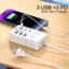 Ổ cắm sạc USB đa cổng 35W - Dải nguồn máy tính bảng điện thoại - Ổ cắm phích cắm Anh / EU / US - Ổ cắm sạc nhanh loại C - Ổ cắm mở rộng sạc tường - Hub USB 6 cổng