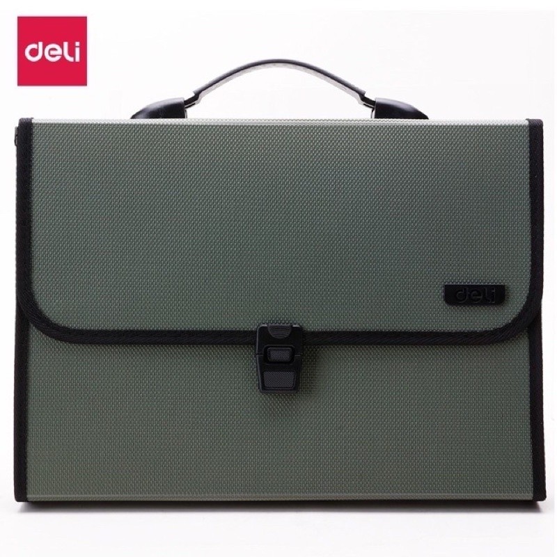 Cặp file hồ sơ bìa sần 13 ngăn Deli E5556: 1 cái.